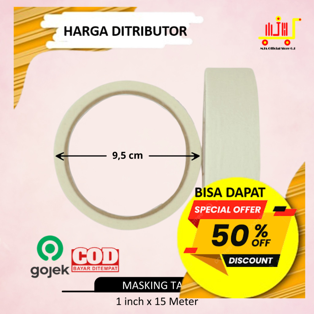 

Baru LAKBAN KERTAS / MASKING TAPE KUALITAS DAIMARU TERMURAH BERKUALITAS ISOLASI / SOLASI / SOLATIP Murah