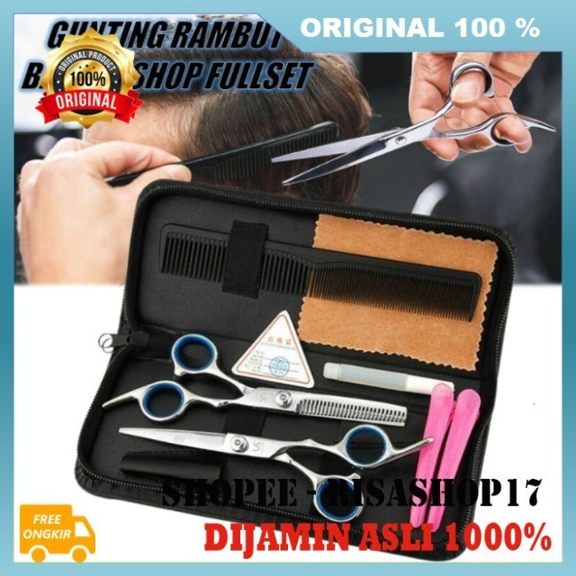 Gunting Rambut Barbershop Fullset Paket Gunting Salon Dan Barbershop 100% ASLI