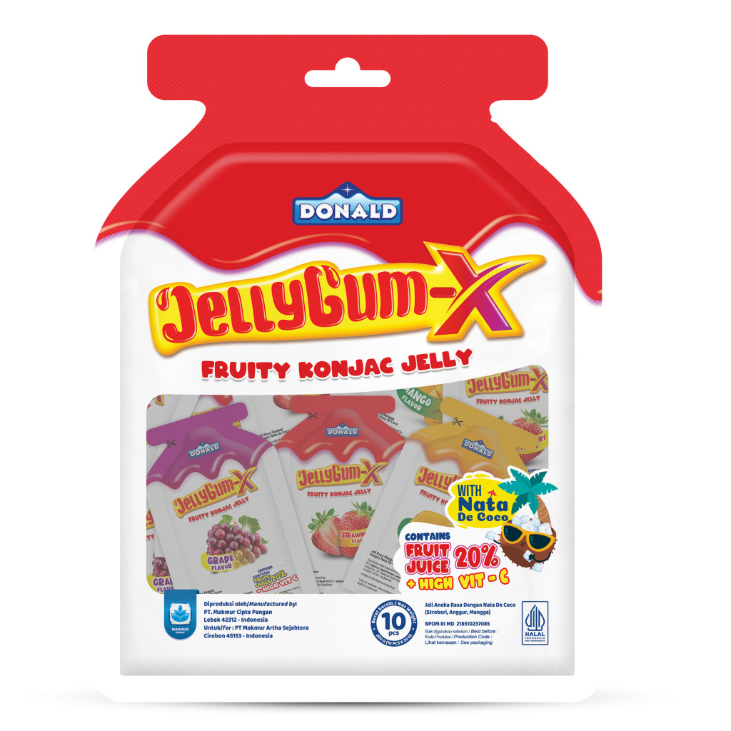 

Donald Jelly Gum X (Konyaku Jelly) Rasa Buah With Nata De Coco 20Gr