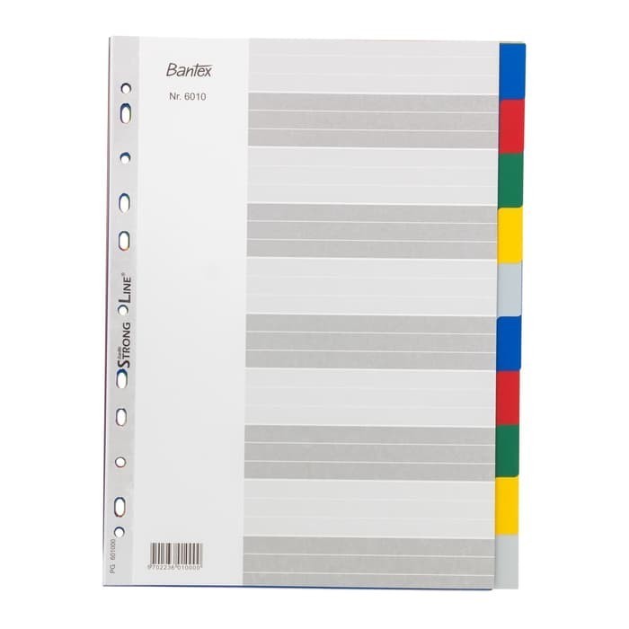 

Divider Index PP Colour Bantex A4 Polos Warna 6010-00 Pembatas Binder