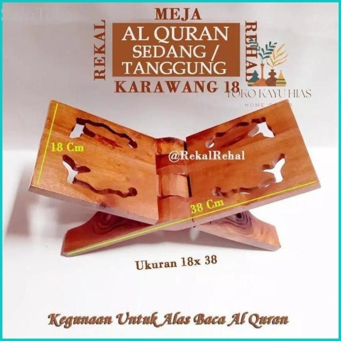 

Rekal Tatakan Alquran Kayu Uk 18 cm murah asli jepara Rekal ukir kayu murah