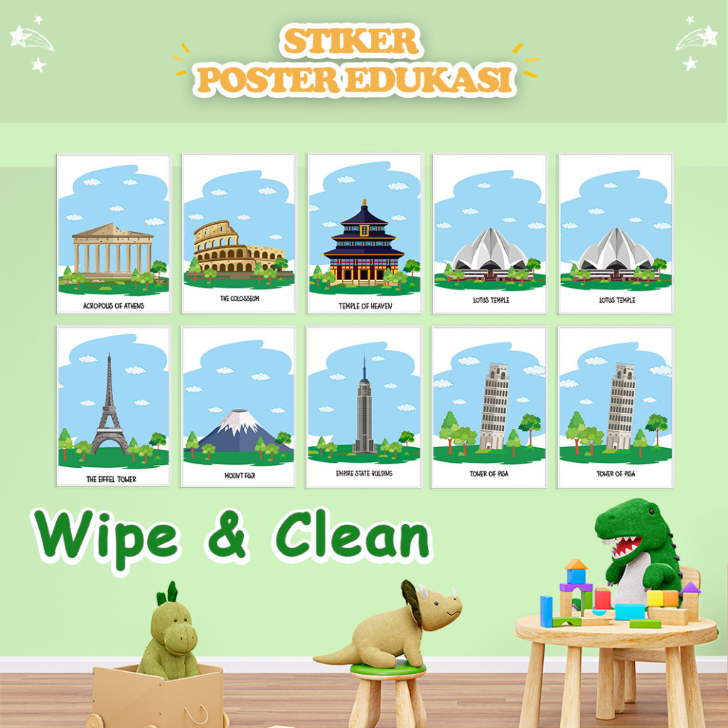 

Sticker POSTER Stiker Dinding Edukasi Anak Paud Tk SD Smart