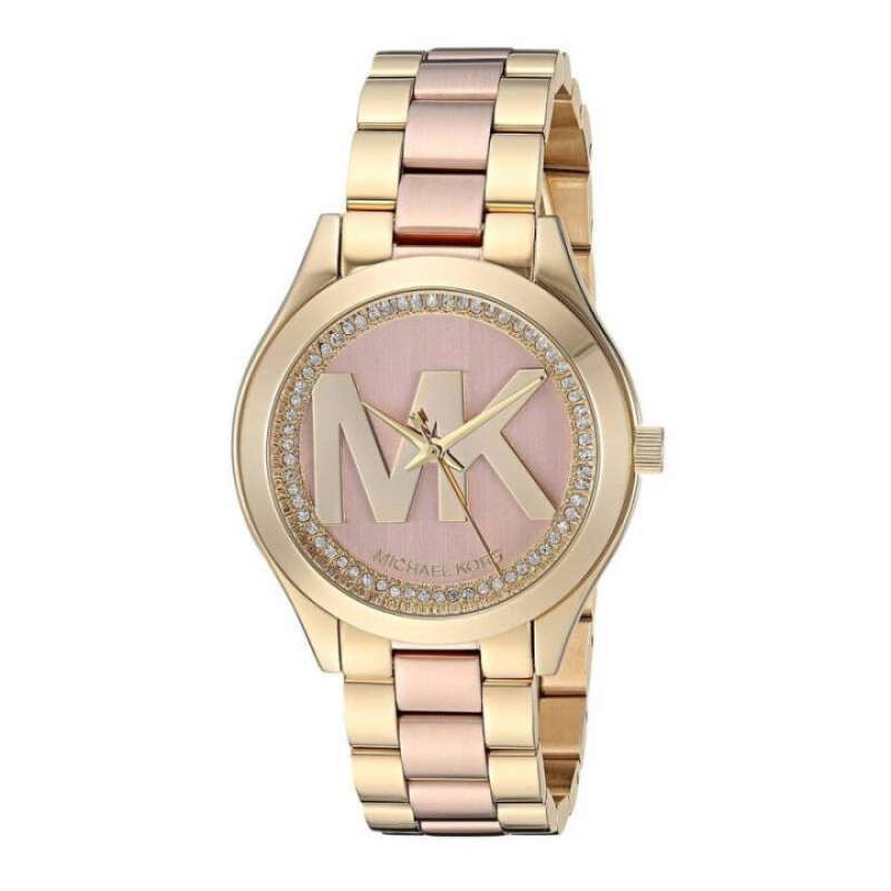 Jam Tangan Wanita Michael Kors MK3650 Mini Slim Runway Ladies Gold Stainless - Michael Kors MK3650 O