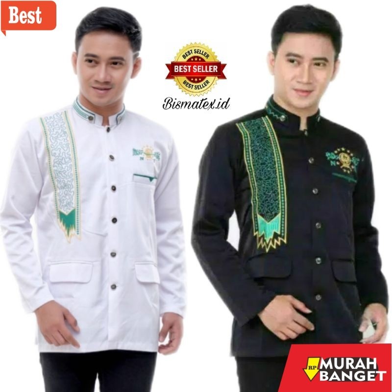Baju timur tengah pria- JASKO BORDIR BEST SELLER/JASKO/JAS KOKO DEWASA/JASKO NU ORIGINAL/BAJU KOKO N