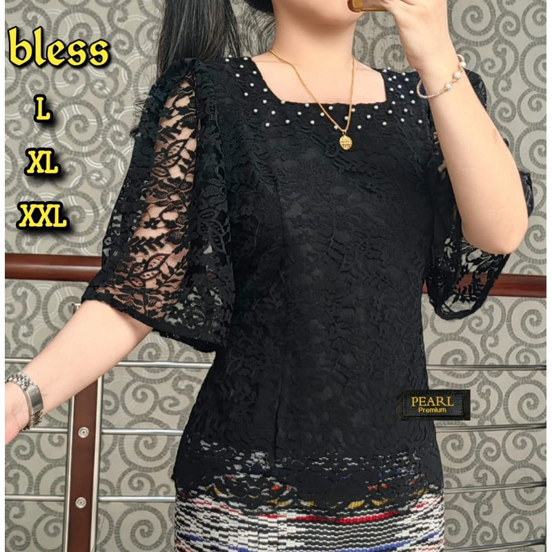 Atasan Blouse brokat pesta