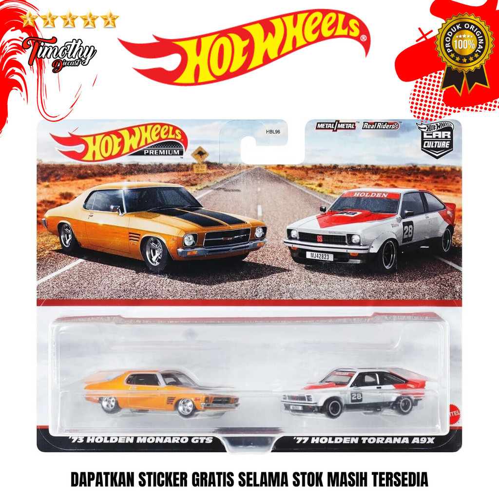 Hot Wheels Premium Two 2 Pack 73 Holden Monaro Vs 77 Holden Torana A9X