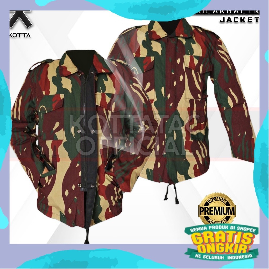 JAKET PARKA LORENG KOPASSUS - JAKET BOLAK BALIK PARKA LORENG KOPASSUS - JAKET PARKA LORENG ARMY/ Pra