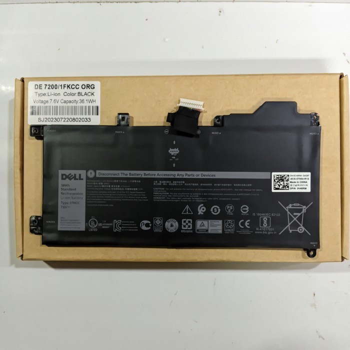 ORIGINAL Baterai Dell Latitude 7200 7210 2-in-1 1FKCC Termurah