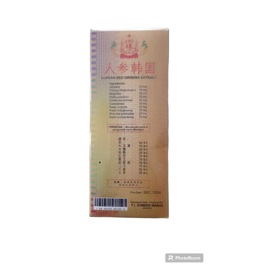 

TERMURAH HERBAL GINGSENG KOREA 1 PACK (ISI 20 SACHET)