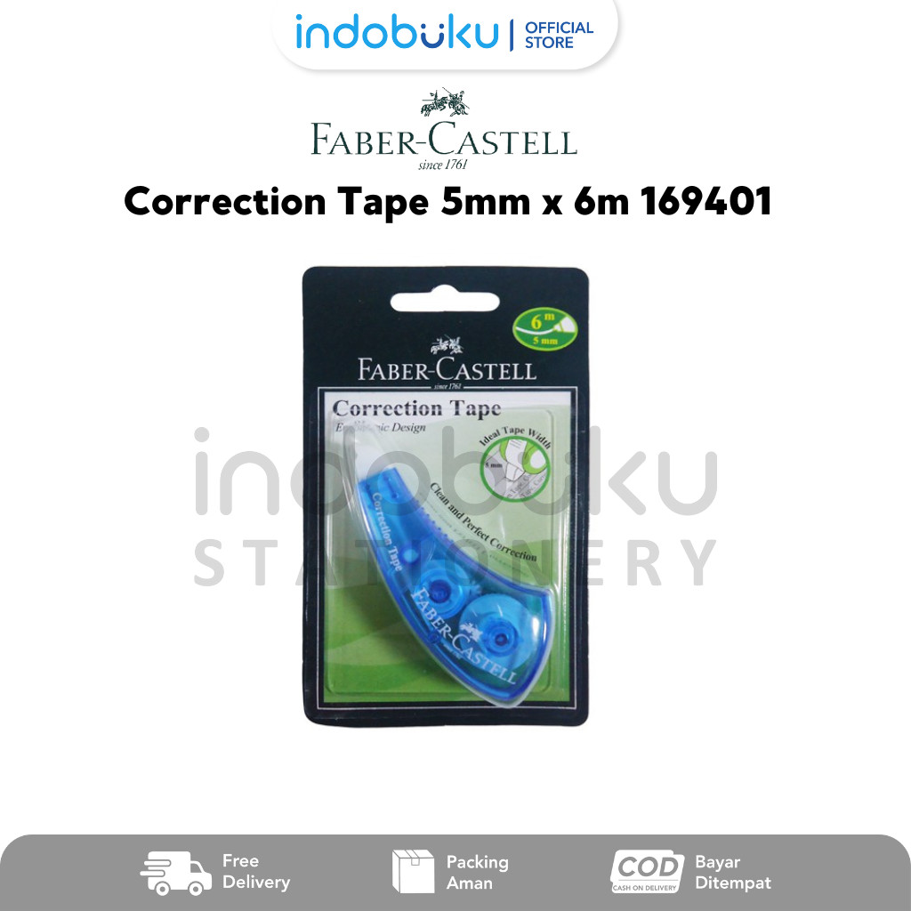 

Correction Tape Tipe-X Ergonomic Design Faber Castell 5mm x 6m 169401