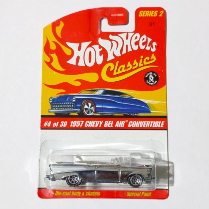 Hot Wheels 1957 57 Chevy Bel Air Convertible Chrome Classics 2006