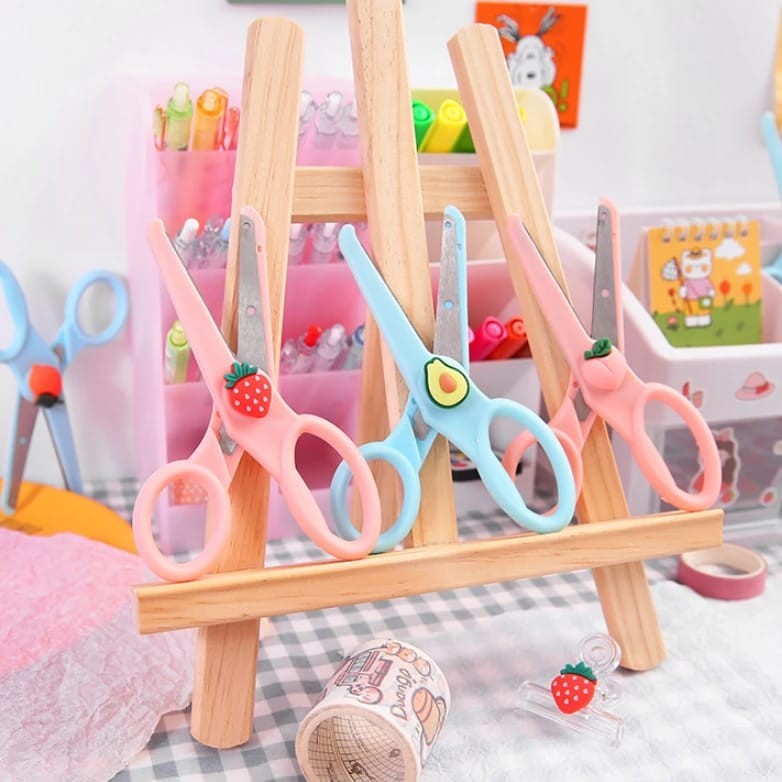 

ATS Gunting Kertas Gunting Sekolah Aman Untuk Anak Gunting Korea Lucu Motif Karakter Cod