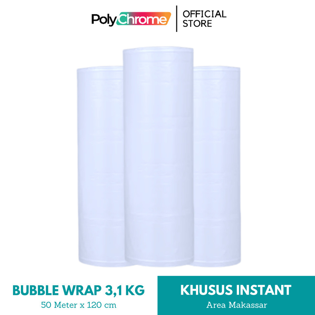 

[3,1 kg] Bubble Wrap 50 meter x 125 cm Tebal dan Berat 3,1 kg Termurah Full Bubble Non Core Tanpa Core 3 kg Buble Packing Pack Pengganti Dos