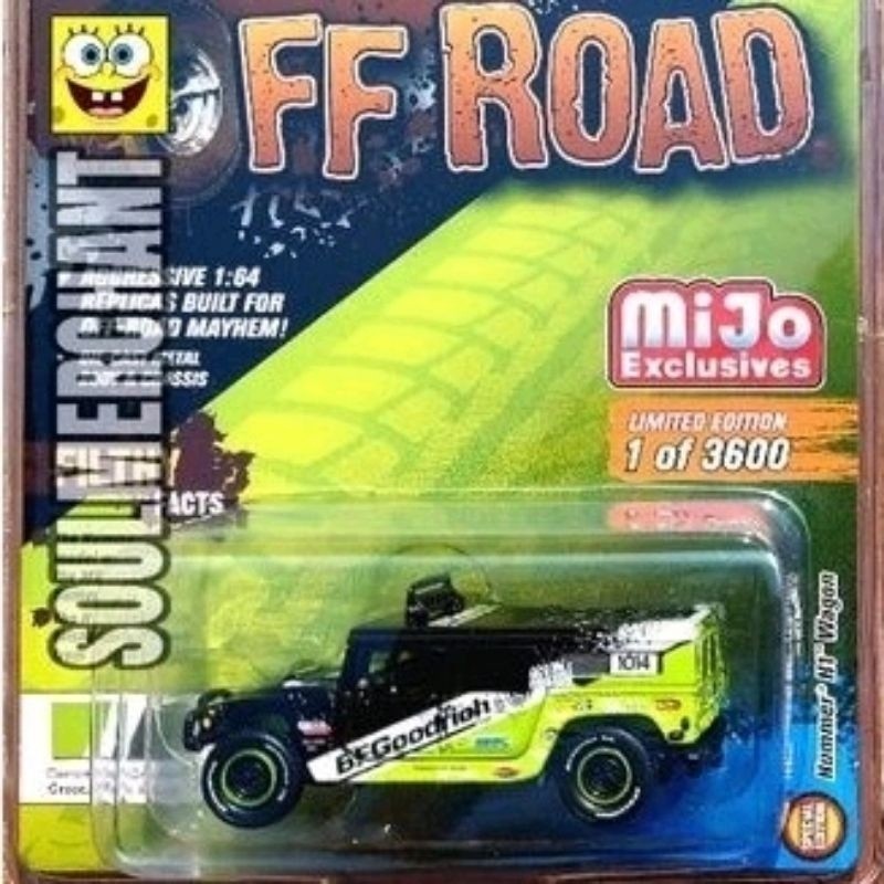 Johnny Lightning Hummer H1 Wagon Hijau Diecast Jeep Off Road