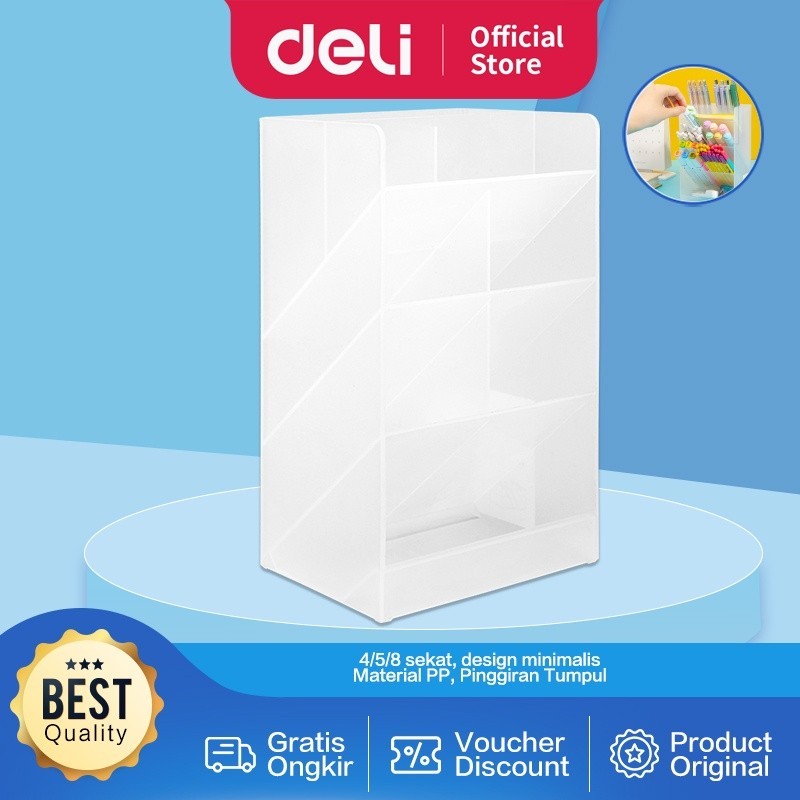 

Pen Holder / Tempat Alat Tulis Deli 8 Sekat - 8934