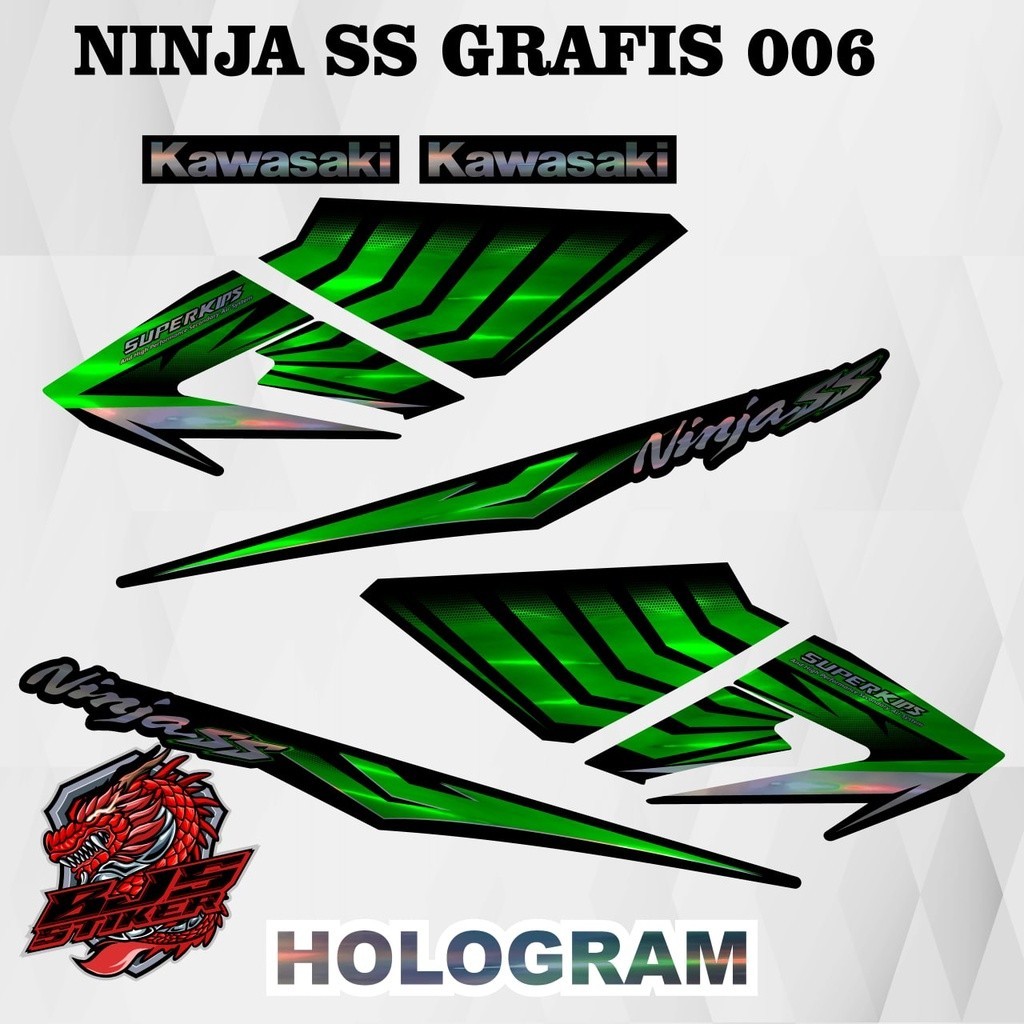striping ninja ss - striping sticker stiker polet lis HOLOGRAM kawasaki ninja ss grafis 006