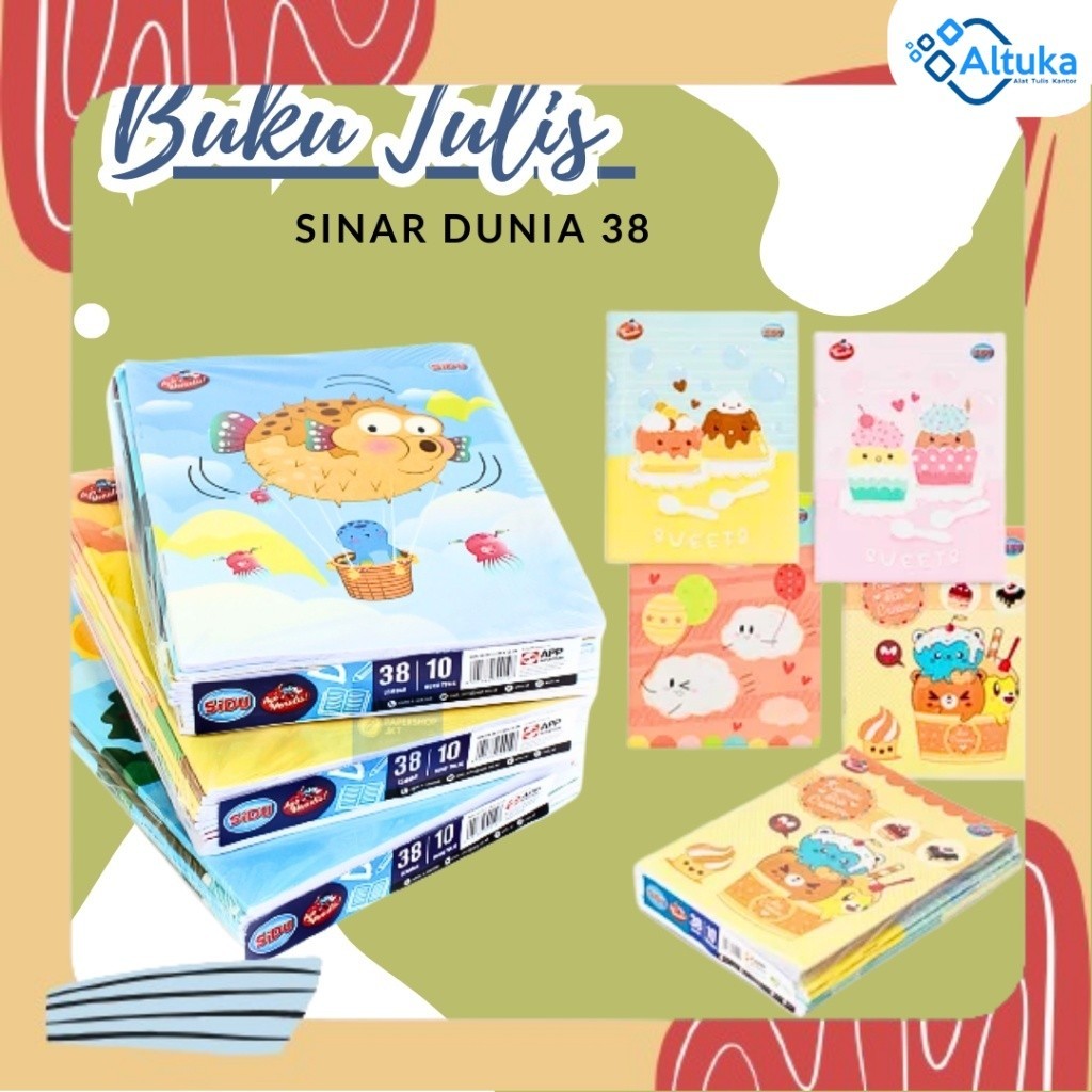 

(10pcs) Buku Tulis 38 Lembar Sinar Dunia / SIDU