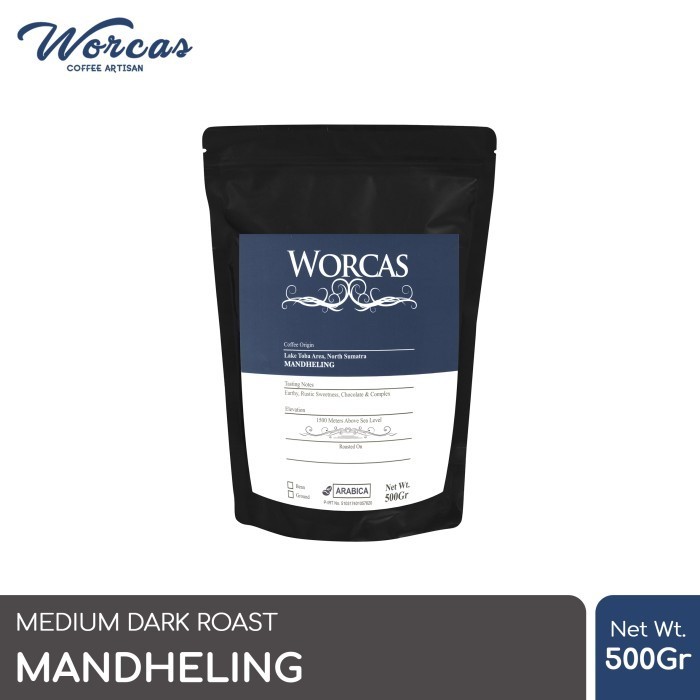 

[Coffee New] Kopi Arabica Mandheling 500 Gram (Biji/Bubuk) | Worcas Coffee - KOPI BIJI