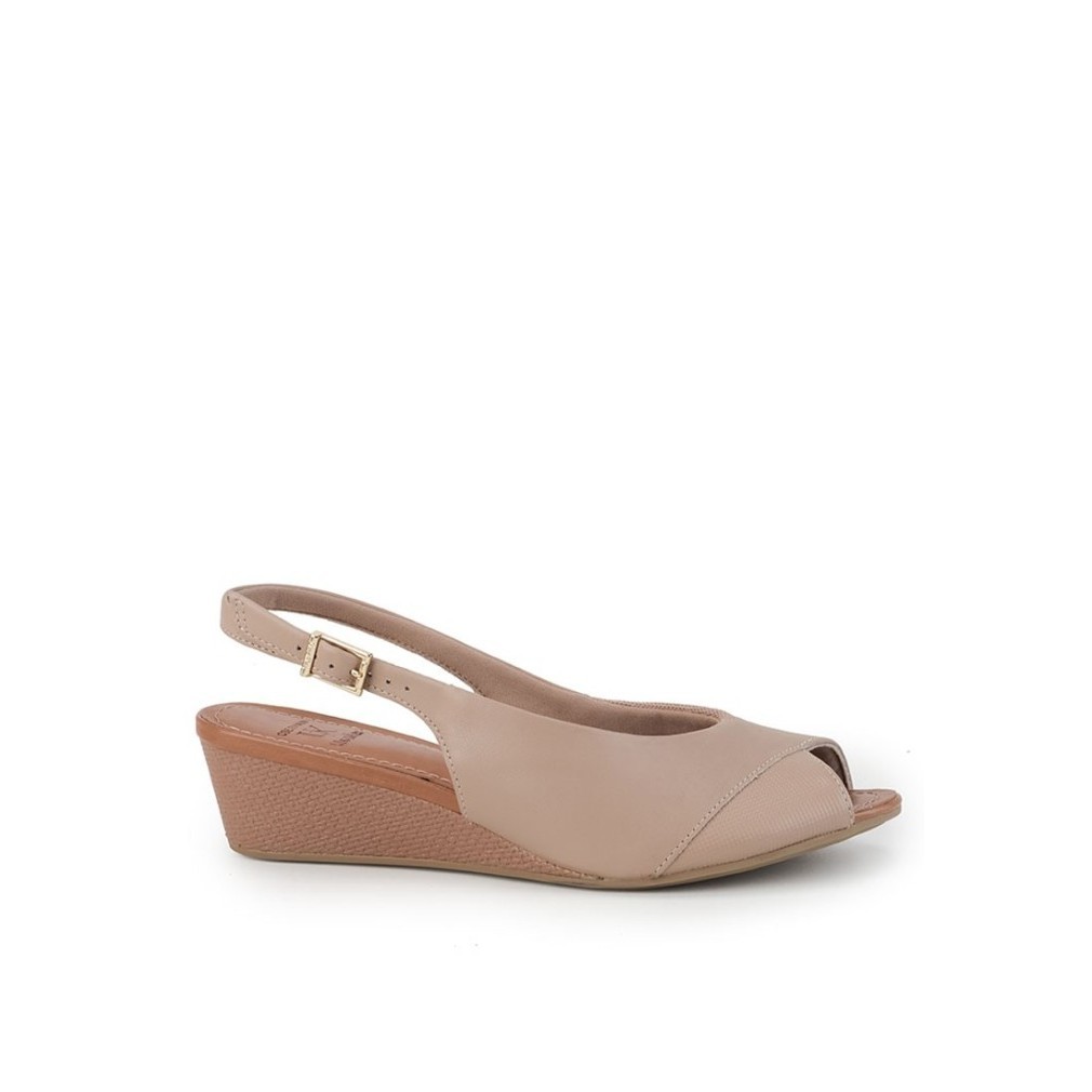 SEPATU SANDAL WEDGES OBERMAIN WANITA ORIGINAL TERBARU BEIGE ROSALIES BISA COD