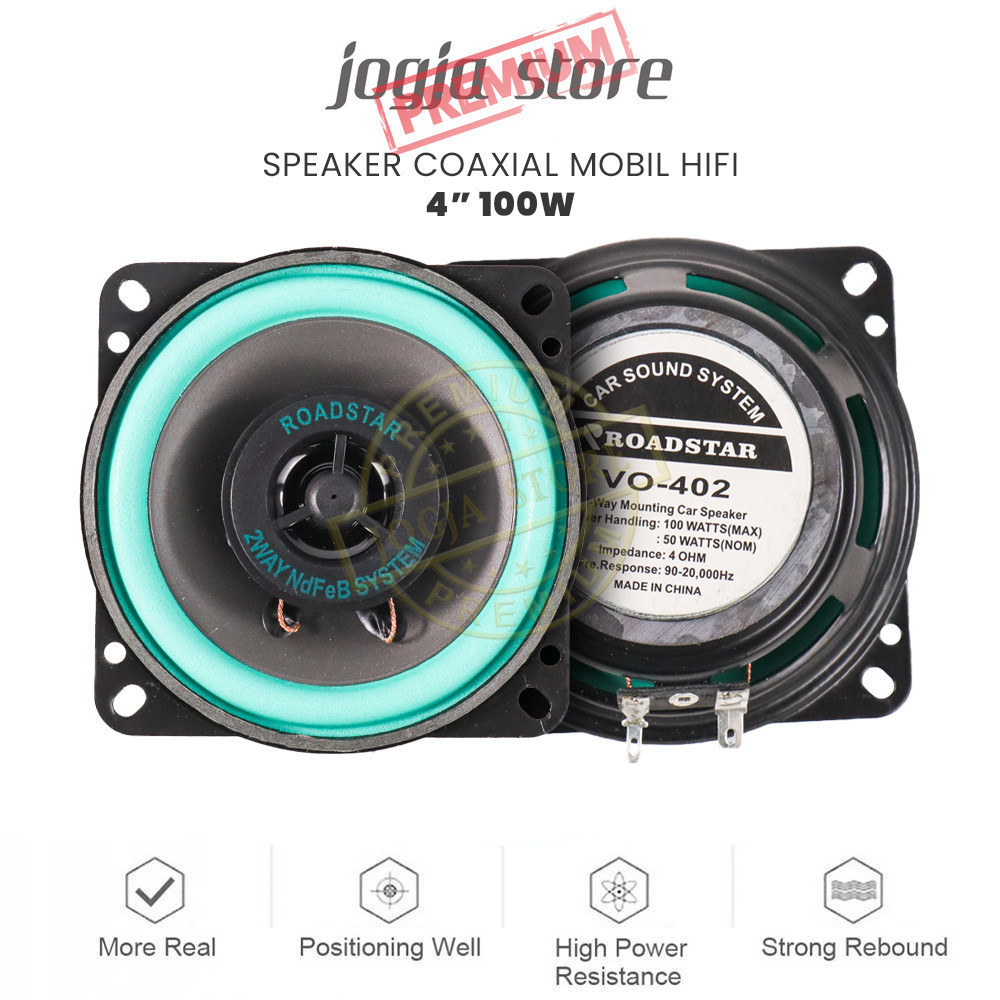 Speaker Subwoofer HiFi Roadstar 4/5/6.5 Inch 100W-160W Speaker Mobil