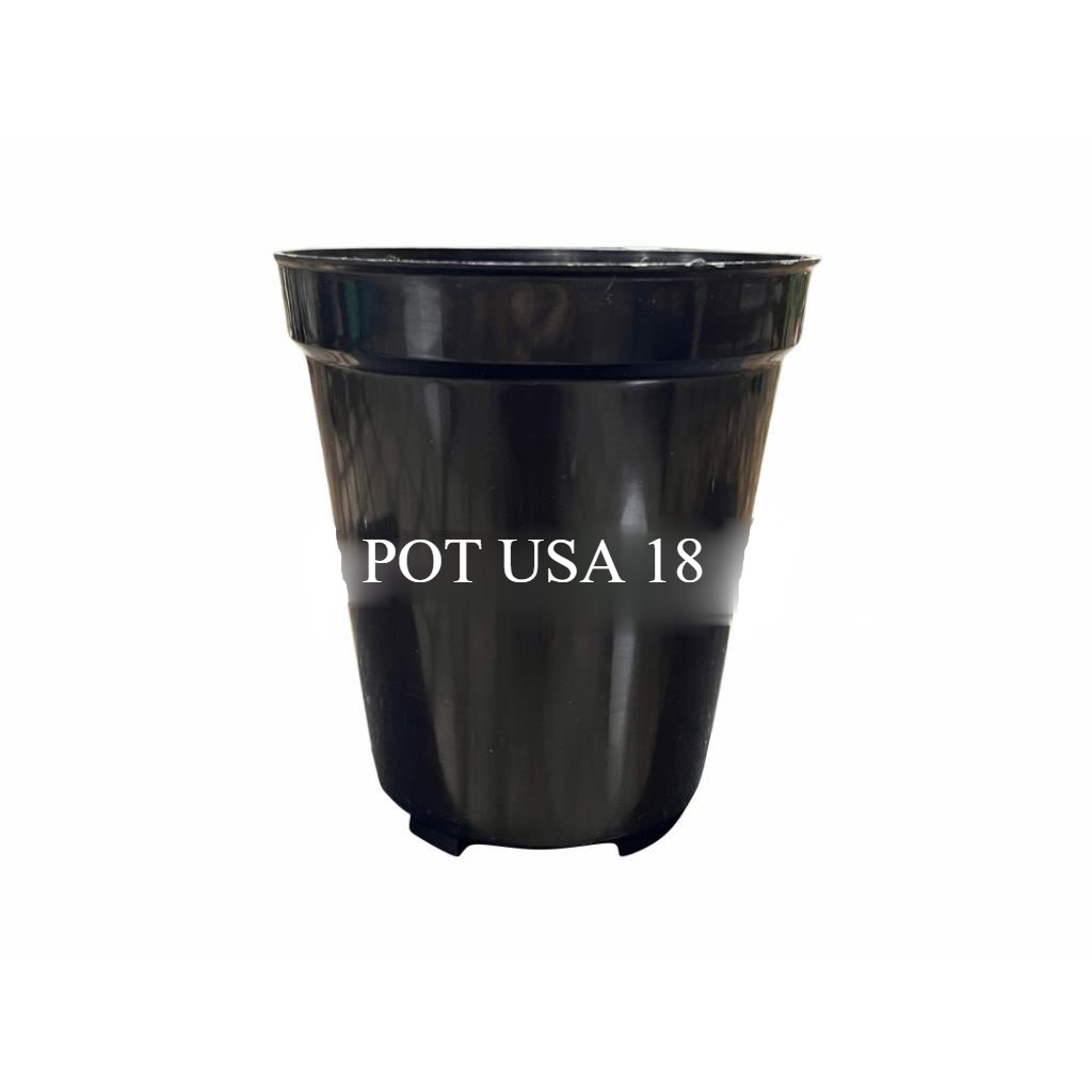 GBL SV Pot Tanaman Hias Tinggi Ukuran 18 Hitam Putih Bahan Plastik Tebal