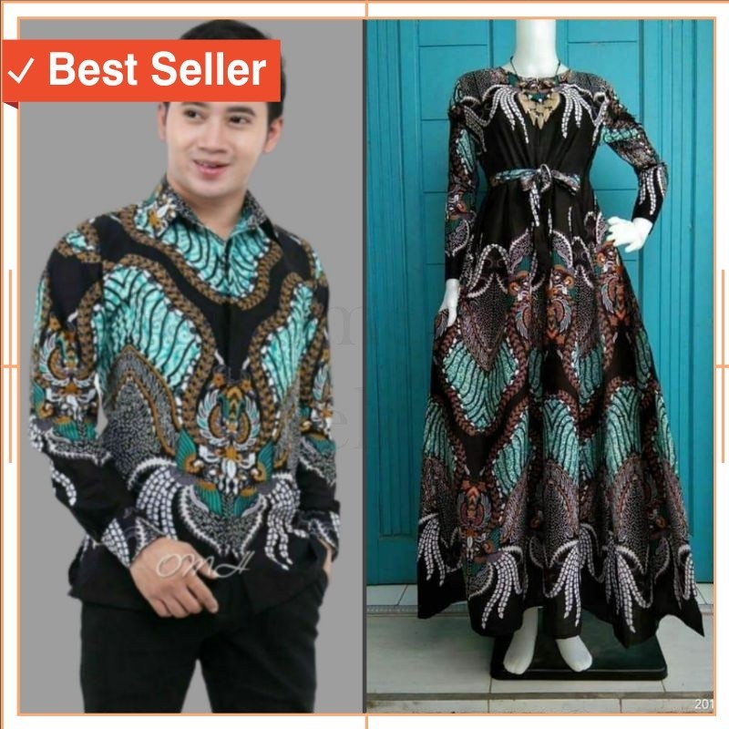 Batik Couple Murah lebaran / COUPLE MADU - BAJU BATIK COUPLE GAMIS KELUARGA MADU IJO