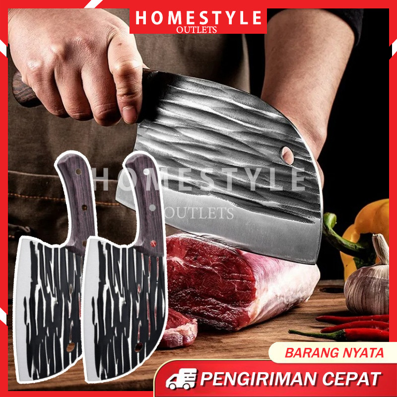 Pisau Koki Pisau Daging Golok Daging / Knife Stainless Steel Pisau / Pisau Potong Daging Sayur Ikan 