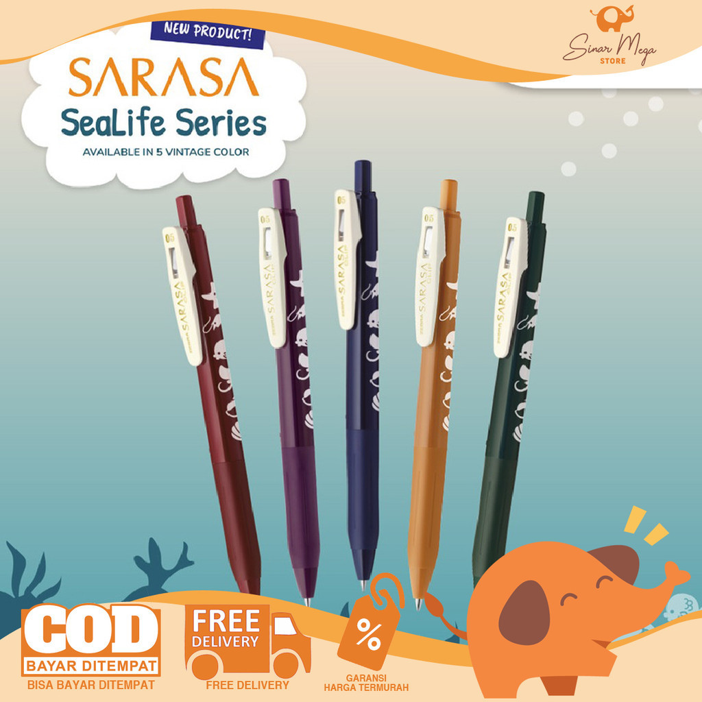 

Sarasa 0.5 Sea Life Vintage Pulpen Gel Warna Series Hewan Laut LIMITED EDITION Murah