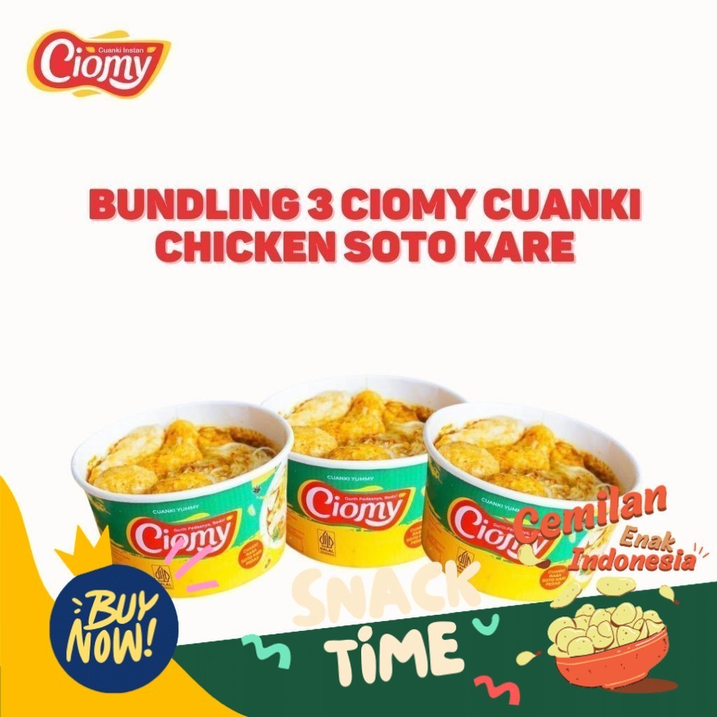 

Special Diskon Terbaru Cuanki Cup Siomay Tahu Kuah Soto Kari bundling 3 Terlaris Halal dan Toyyib/Cuanki Kuah Soto Kari