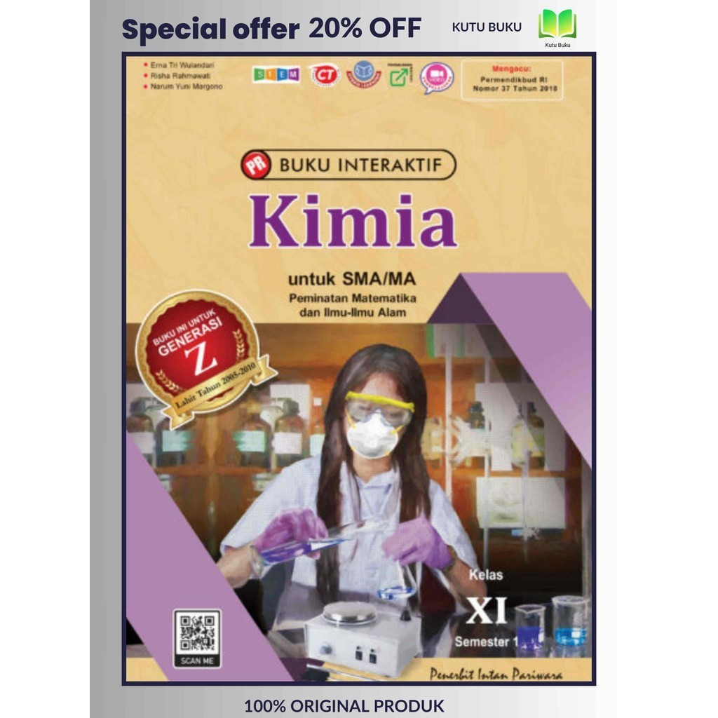 Buku Pr/Lks Kimia K13 SMA/MA Kelas 11/XI Semester 1  Intan pariwara Tahun 2024 Edisi Baru