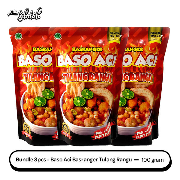 

NEW Bundle 3pcs - Baso Aci Tulang Rangu Basranger 200gr Makanan Instan