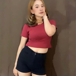 (TEBAL) KAOS CROP TOP POLOS COTTON COMBED 24S BAJU WANITA BASIC TSHIRTS BISA BAYAR DI TEMPAT[COD]