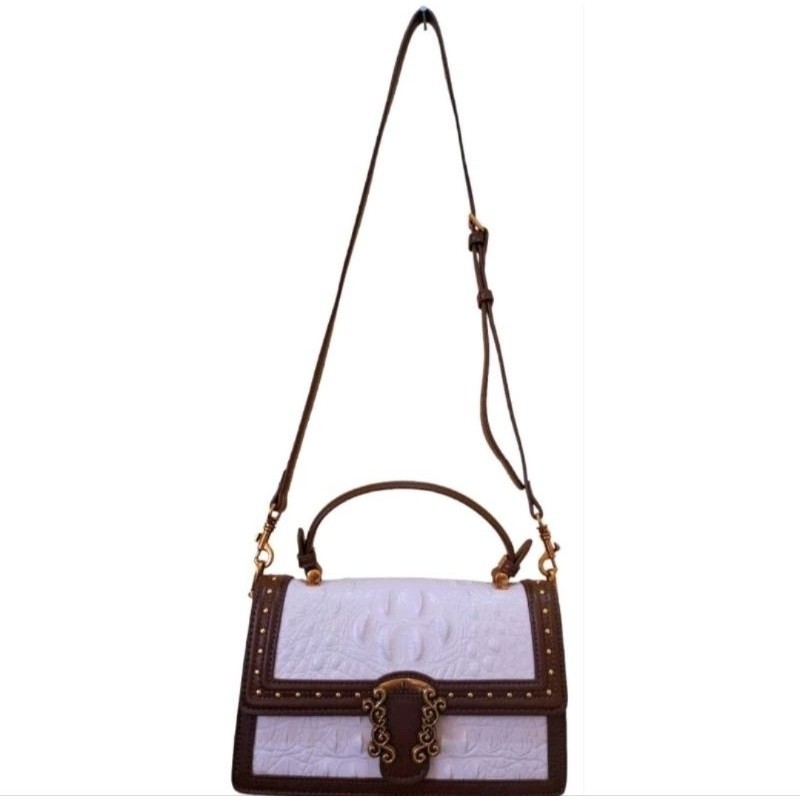 TAS GUSACHI IMPORT Croco Putih Selempang Wanita