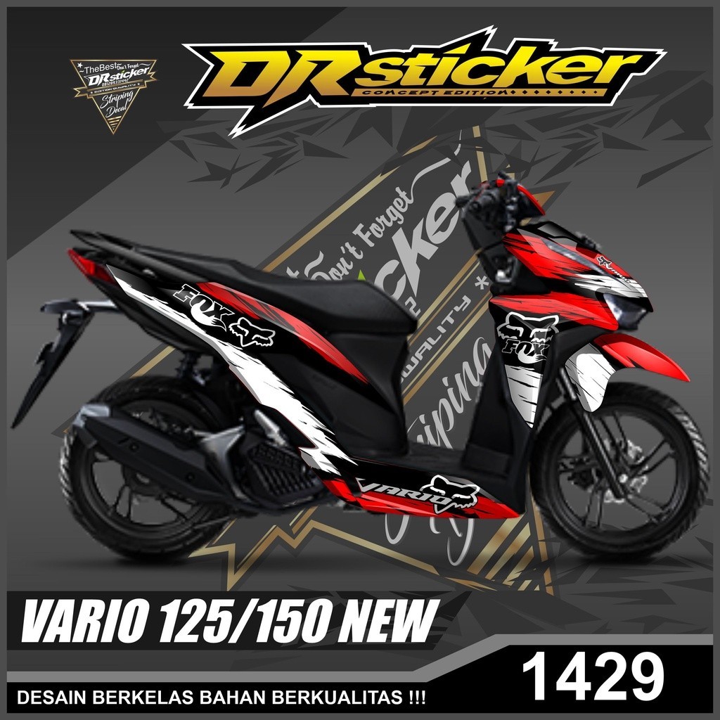 Dekal Sticker VARIO 125/150 NEW Full Body Stiker Skotlet VARIO Desain FOX Stiker full body VARIO 125
