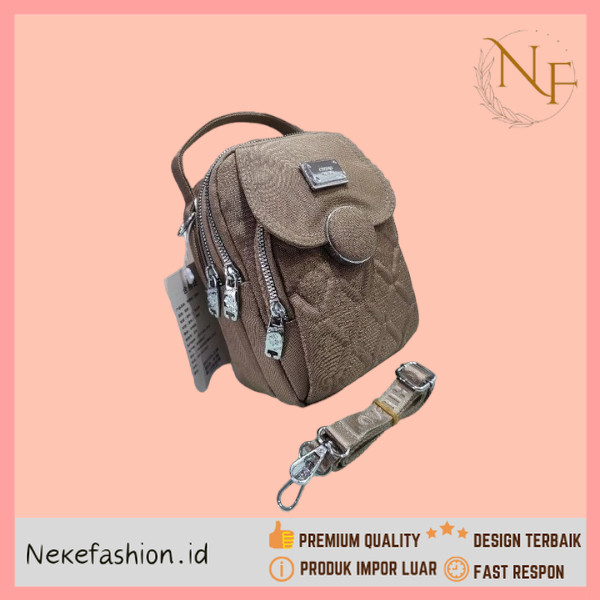 NEKE FASHION Premium Kualitas - Tas Wanita Kanvas Tas Selempang Wanita Banyak Kantong Tas Selempang 