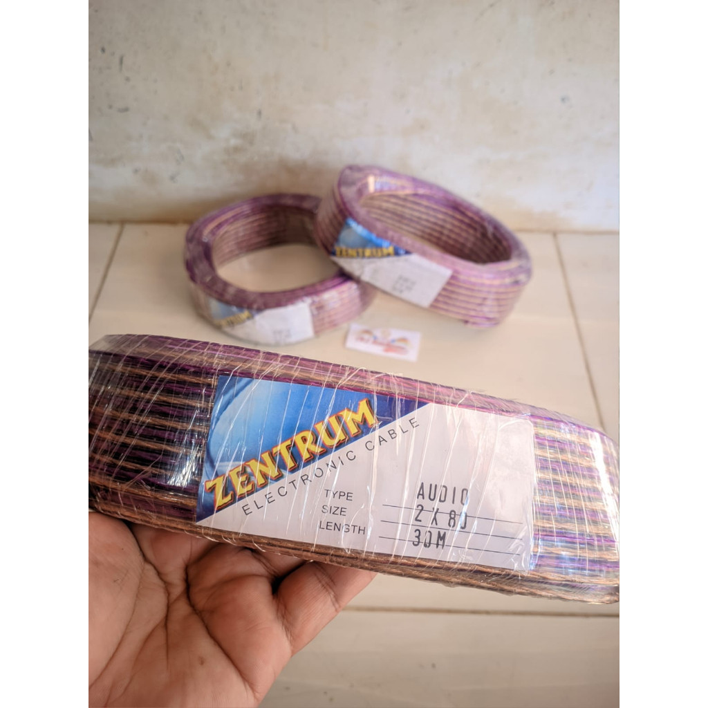 Kabel Listrik Serabut Transparan 2 x 80 Kabel Lampu Audio Bahan Super Meteran