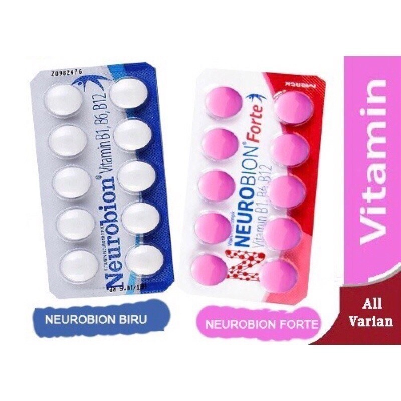 Neurobion (putih) dan Neurobion Forte (Pink) Per Lembar isi 10 Tablet / Alivian Care