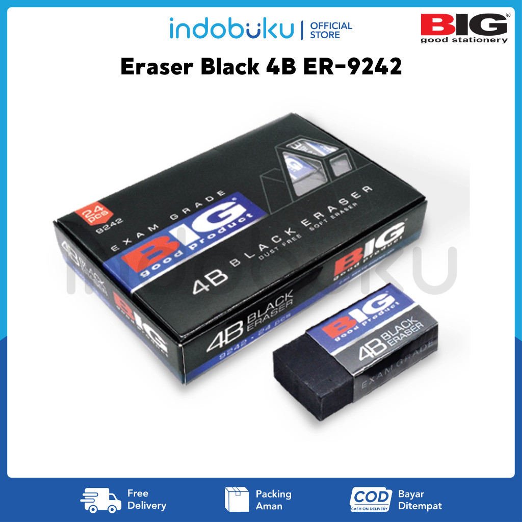 

Eraser Black 4B BIG ER-9242/ Penghapus Hitam Besar BIG ER-9242