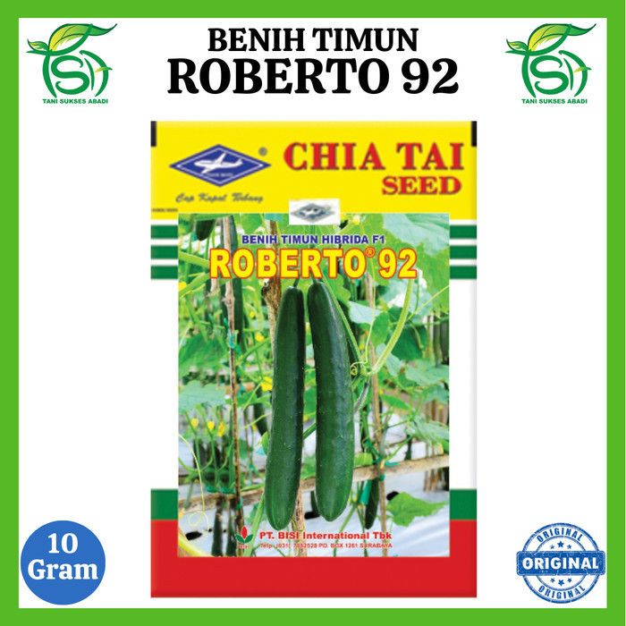 Benih Timun ROBERTO 92 (10 Gram) - Bibit Mentimun Jepang Cap Kapal Terbang Bisi