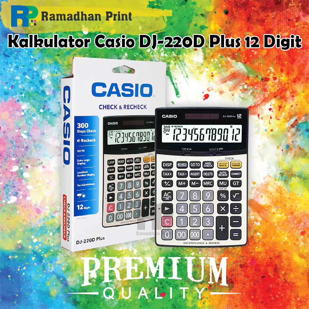 

Calculator Casio DJ 220D Check & Correct Plus 12 Digits Kalkulator Desktop Original New