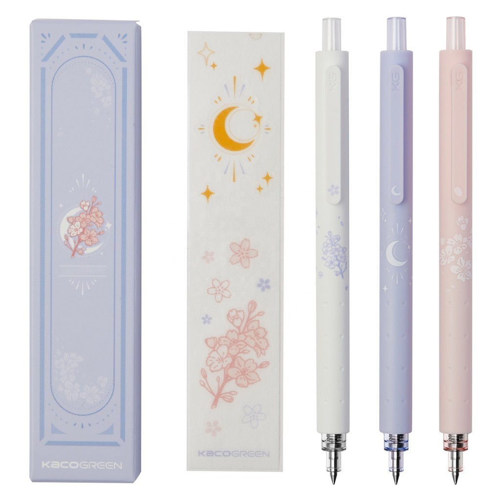 

Kaco rocket tinta gel dapat ditarik pena 0 5mm titik halus set pena tinta multi-gaya