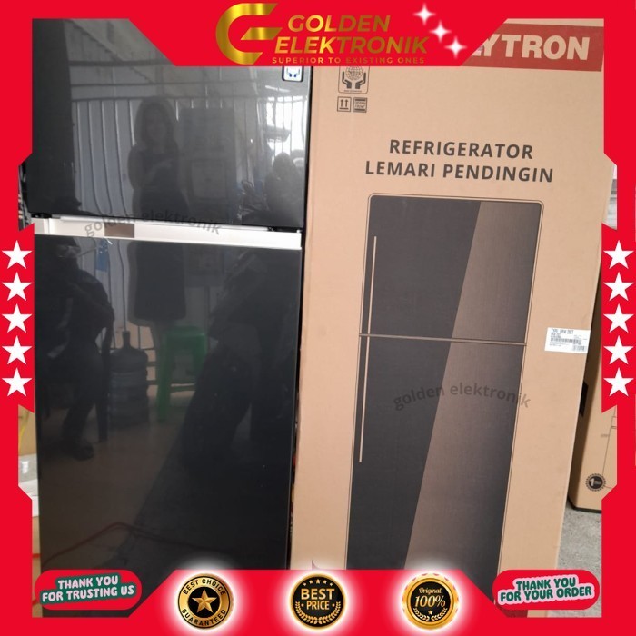 Kulkas POLYTRON 2 Pintu Metallic 260 liter PRW 292T PRW292T PRW 292 T