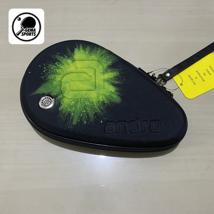 HardCase Cover Tas Bet Pingpong Tenis Meja ANDRO Black Green Original -MNB24