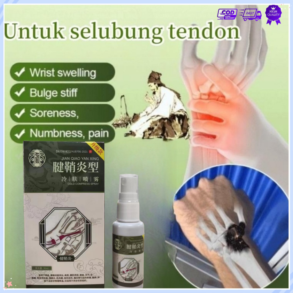 APGAR Cold compress spray Tenosynovitis Heel Pain Spray 30ml Joint Bone Obat Rematik Nyeri Sendi The