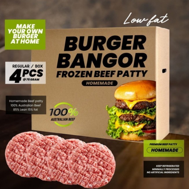

MZM PAKET BURGER PREMIUM HOMEMADE (ROTI 4 BEEF PATTY 4 CHEESE 4)