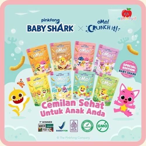 

OMO! CRUNCH IT BABY SHARK - Camilan Bayi Usia 9++ Bulan 25 gr