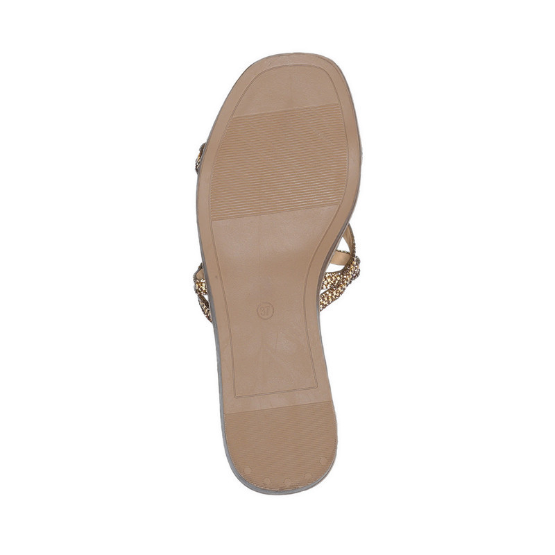 Payless Chrissie Womens Anka Sandals - Bronze_05