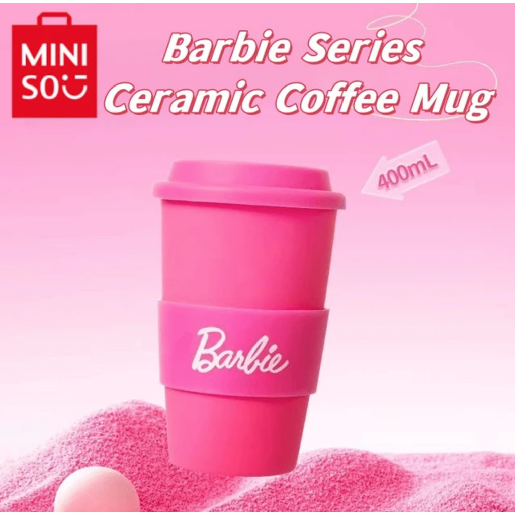 (READY STOCK) Miniso X BARBIE Tumbler Silicone Tempat Minum anak remaja pink