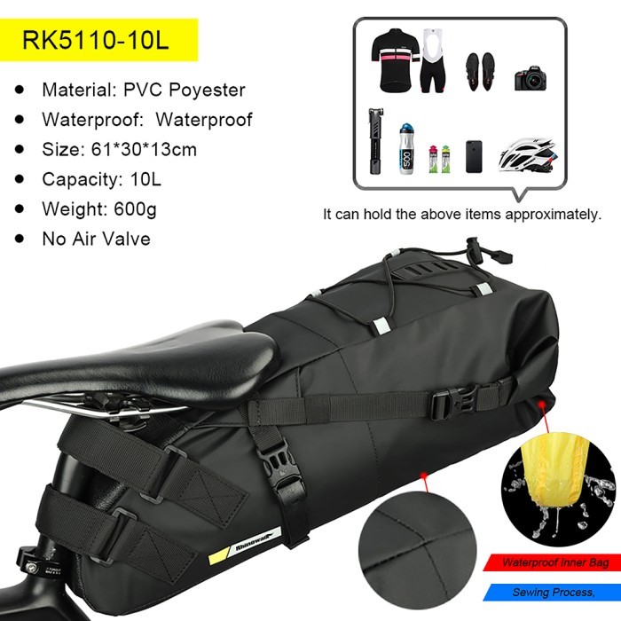 Rhinowalk Pannier Touring Sadel Bag Waterproof - 10 Liter