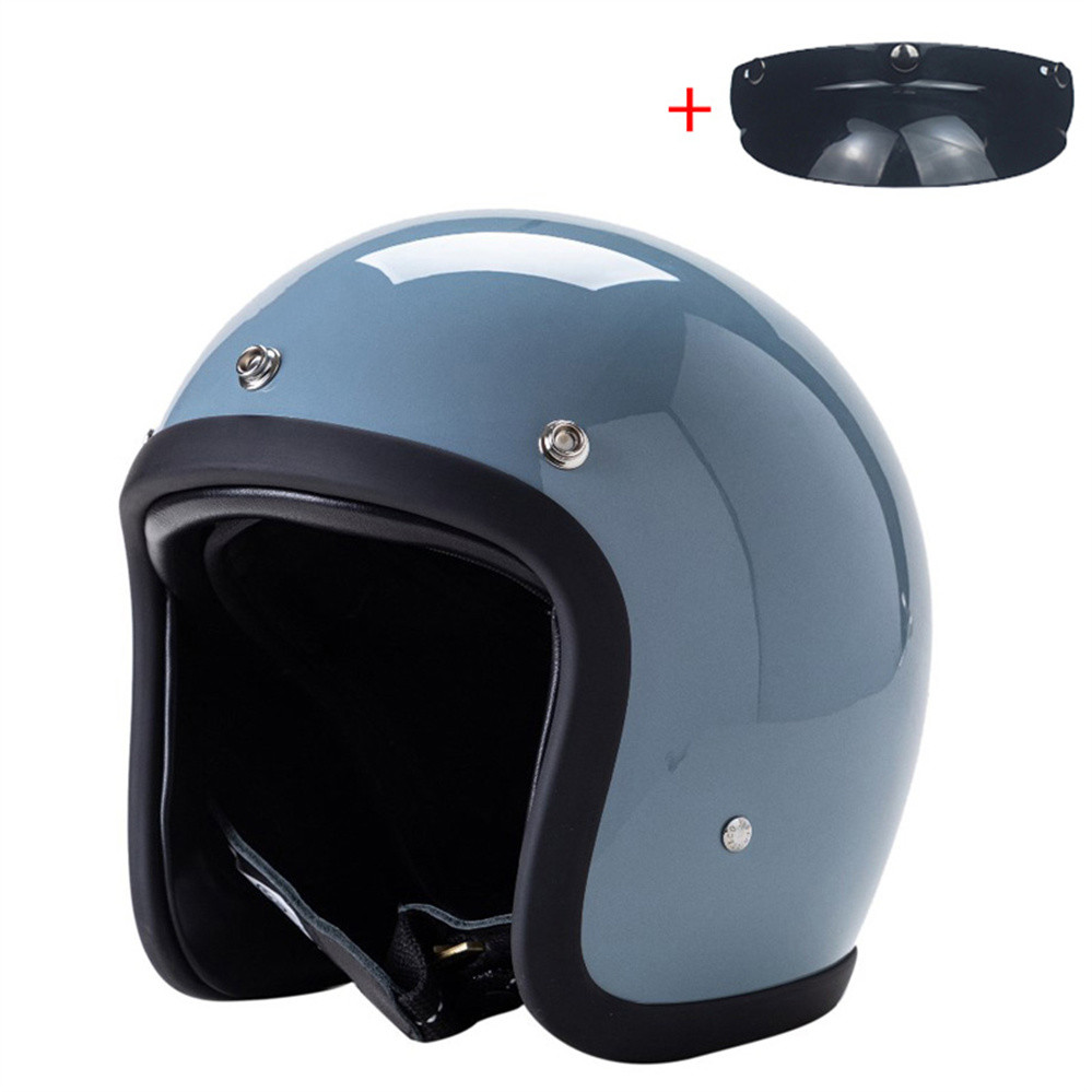 TT&COCASCOS 500TX Vintage Motorcycle Open Face Helmet Japan Technology Fiberglass Scooter Motorbike 